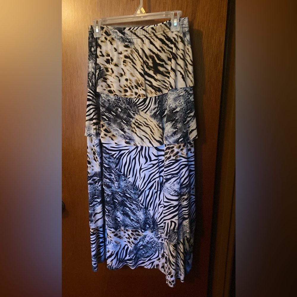 Animal Print Maxi Skirt 36”long